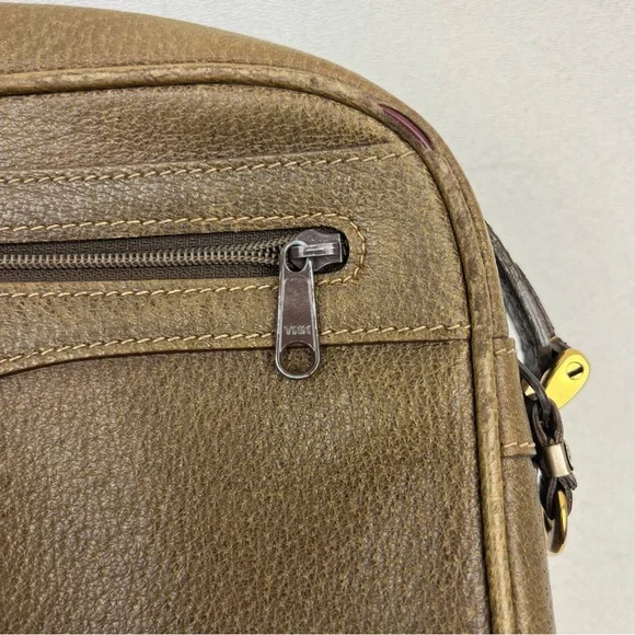 Gucci Vintage Ophidia Leather Web Green and Red Strip Textured Crossbody Handbag - Picture 7 of 15